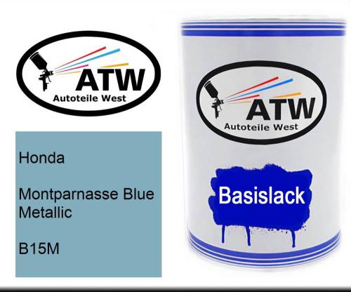 Honda, Montparnasse Blue Metallic, B15M: 500ml Lackdose, von ATW Autoteile West.